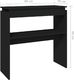 vidaXL Stolik konsolowy, czarny, wysoki połysk, 80x30x80 cm, płyta 6