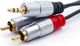 Kabel Qoltec Jack 3.5mm - RCA (Cinch) x2 1m czarny (52339) 3