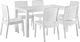 Shumee Zestaw ogrodowy stół i 6 krzeseł biały FOSSANO 1