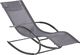 Shumee Leżak ogrodowy bujany szary CARANO II 1