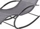 Shumee Leżak ogrodowy bujany szary CARANO II 6