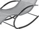 Shumee Leżak ogrodowy bujany jasnoszary CARANO II 6