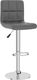 vidaXL Stołek barowy, szary, sztuczna skóra 1