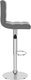 vidaXL Stołek barowy, szary, sztuczna skóra 4