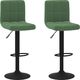 vidaXL Stołki barowe, 2 szt., ciemnozielone, obite aksamitem 1