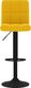 vidaXL Stołki barowe, 2 szt., musztardowe, tapicerowane aksamitem 3