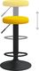 vidaXL Stołki barowe, 2 szt., musztardowe, tapicerowane aksamitem 5