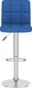 vidaXL Stołki barowe, 2 szt., niebieskie, tapicerowane tkaniną 4