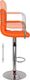 vidaXL Stołki barowe, 2 szt., pomarańczowe, obite sztuczną skórą 7