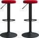 vidaXL Stołki barowe, 2 szt., winna czerwień, tapicerowane aksamitem 1
