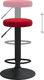 vidaXL Stołki barowe, 2 szt., winna czerwień, tapicerowane aksamitem 5