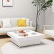 vidaXL Stolik kawowy, biały, 90x90x28 cm, płyta wiórowa 1