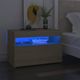 vidaXL Szafka nocna z oświetleniem LED, dąb sonoma, 60x35x40 cm, płyta 1
