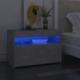vidaXL Szafka nocna z oświetleniem LED, szarość betonu, 60x35x40 cm 1