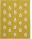 Fehn Fresk tkany kocyk z bawełny organicznej 80 x 100 cm ananas mustard 1