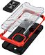 Hurtel Crystal Ring Case pancerne hybrydowe etui pokrowiec + magnetyczny uchwyt iPhone 13 mini czerwony 6