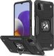 Wozinsky Wozinsky Ring Armor pancerne hybrydowe etui pokrowiec + magnetyczny uchwyt Samsung Galaxy A22 5G czarny 1
