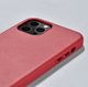 iCarer iCarer Case Leather pokrowiec etui z naturalnej skóry do iPhone 12 Pro Max czerwony (WMI1217-RD) (kompatybilne z MagSafe) 11