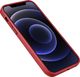 iCarer iCarer Case Leather pokrowiec etui z naturalnej skóry do iPhone 12 Pro Max czerwony (WMI1217-RD) (kompatybilne z MagSafe) 3