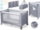 Ricokids Łóżeczko turystyczne + materac + torba 125 x 65 x 78 cm RK-240 jasno szare 2
