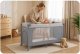 Ricokids Łóżeczko turystyczne + materac + torba 125 x 65 x 78 cm RK-240 jasno szare 3