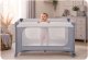 Ricokids Łóżeczko turystyczne + materac + torba 125 x 65 x 78 cm RK-240 jasno szare 5