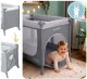 Ricokids Łóżeczko turystyczne + materac + torba 125 x 65 x 78 cm RK-240 jasno szare 7