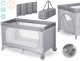 Ricokids Łóżeczko turystyczne + materac + torba 125 x 65 x 78 cm RK-240 szare 2