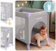Ricokids Łóżeczko turystyczne + materac + torba 125 x 65 x 78 cm RK-240 szaro-lawendowe 8