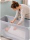 Ricokids Łóżeczko turystyczne + materac + torba 125 x 65 x 78 cm RK-240 szaro-miętowe 9