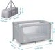 Ricokids Łóżeczko turystyczne + materac + torba 125 x 65 x 78 cm RK-240 szaro-miętowe 10