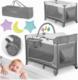 Ricokids Łóżeczko turystyczne 125x65x78cm RK-241 szare 1