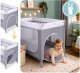 Ricokids Łóżeczko turystyczne + materac + torba 125x65x78cm RK-241 szare 8