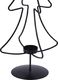 Home Styling Collection Świecznik choinka na tealight metalowy podstawka pod świeczkę czarny loft święta 55 cm 2