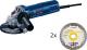 Szlifierka Bosch GWS 9-125 S + 2x Tarcza diamentowa 1
