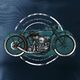 Topslang Koszulka prezent dla motocyklisty oldtimer cafe racer męska granatowa REGULAR M 1