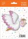 Flexmetal Balon foliowy 24 cale FX - Bocian Baby Girl, pakowany 2