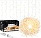 Springos Kurtyna świetlna 500 led girlanda, lampki wewnętrzno-zewnętrzne sople ciepły biały z zimnym białym flash UNIWERSALNY 1