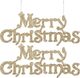 Springos Zawieszka na choinkę napis Merry Christmas 2 szt. ozdoba świąteczna 24 cm złoty brokat UNIWERSALNY 1