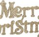 Springos Zawieszka na choinkę napis Merry Christmas 2 szt. ozdoba świąteczna 24 cm złoty brokat UNIWERSALNY 4