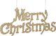 Springos Zawieszka na choinkę napis Merry Christmas 2 szt. ozdoba świąteczna 24 cm złoty brokat UNIWERSALNY 5