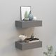 vidaXL Półki ścienne z szufladą, 2 szt., szare, 40 x 23,5 x 10 cm, MDF 1