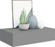 vidaXL Półki ścienne z szufladą, 2 szt., szare, 40 x 23,5 x 10 cm, MDF 3