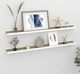 vidaXL Półki ścienne, 2 szt., biel i dąb sonoma, 100x9x3 cm 1