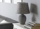 Lampa stołowa Shumee Lampka nocna ceramiczna szara FERGUS 1