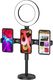 Statyw Kaku Statyw Biurkowy do Nagrywania Wideo / Vlogów / Streamingu Live Uchwyt na 3 Smartfony + Lampa Pierścieniowa LED KAKU Mobile Phone 1
