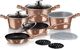 Berlinger Haus Zestaw garnków z powłoką marmurową Berlinger Haus Rose Gold (BH/7029) 1