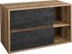 Comad Szafka pod umywalkę nablatową HAMPTON CONCRETE 824-100BL ciemny beton/dąb 1