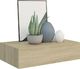 vidaXL Półka ścienna z szufladą, kolor dębu, 40 x 23,5 x 10 cm, MDF 2