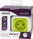 Orno Przedłużacz Kostka 4-krotny z ładowarką 2xUSB 1,4m limonkowy 2